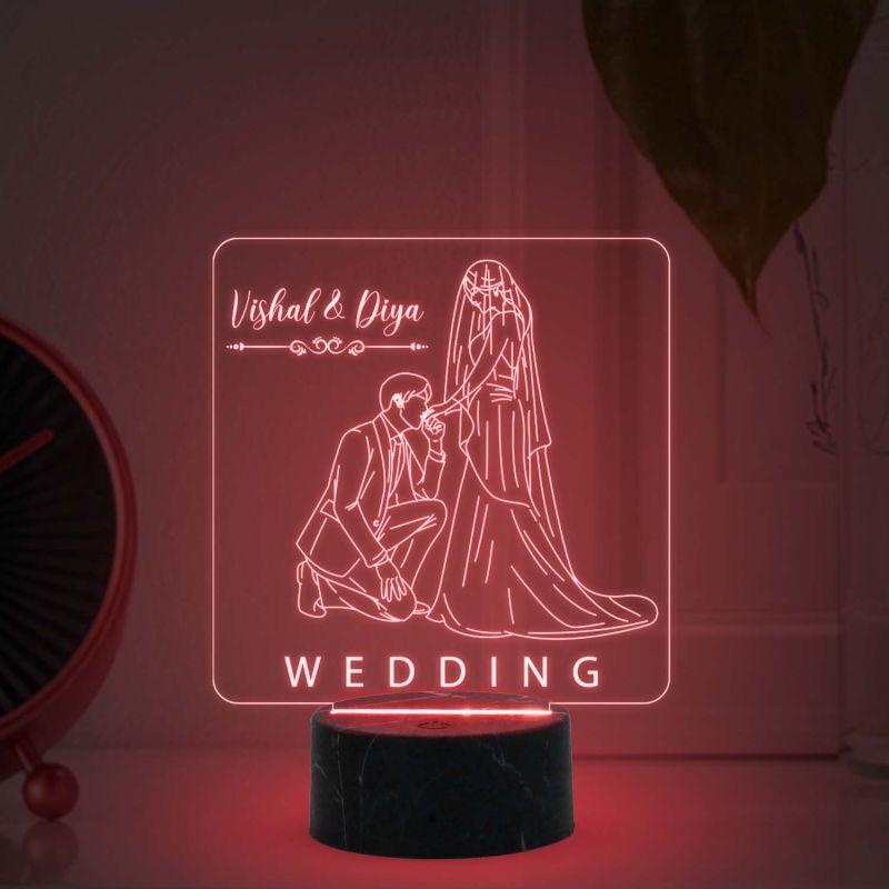 Wedding Night Lamp With Customized Name